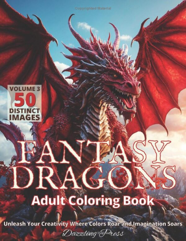 Fantasy Dragons Adult Coloring Book Volume 3